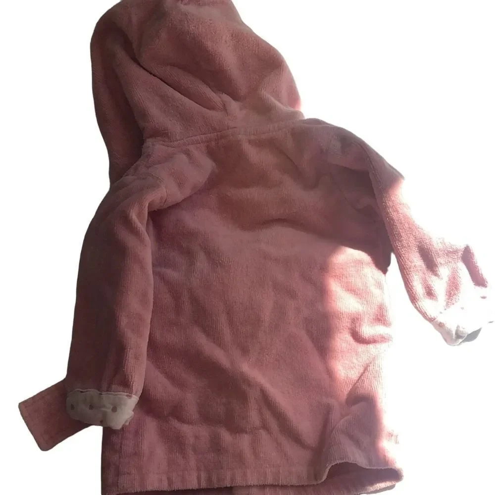 Carter's Infant Pink Bunny Hooded Robe 0-9 Months with name Kennedy on‎ it